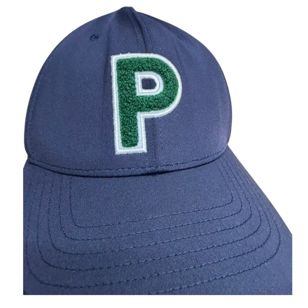 Puma Golf Cap Navy‎ Blue P Logo Hat Snapback "THE WYNDGATE" Side Embroidered